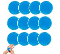 12 Pcs Round Blue Ice Pack, Small Hot Cold Compress Ice Bag Reusable Small Gel Ice Pack for Heat Stroke Prevention, Skin Care