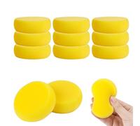 12 Pcs Round Painting Sponge 2.75inch Round Synthetic Sponges Synthetic Artist Sponges for Painting Pottery Watercolor Art Sponges Yellow