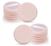12 Pcs Round Powder Puffs Setting Powder Puff 2.3'' Cotton Cosmetic Puffs Velour Face Makeup Compact Makeup Sponge Cushion Puff Loose Powder Puff Make Up Sponges for Foundation Setting Powder