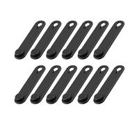 12 PCS Rubber Cable Ties, 9.3cm x 1.5cm Reusable Wire Management Straps for Motorcycle, Car, Household Charger and Mechanical Products, Black