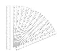 12 Pcs Rulers,30cm Rulers,Straight Ruler,Transparent Plastic Ruler 30cm/12 Inch,Measuring Tool for Students,Designers,Architects,Craftsmen