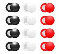 12 Pcs Running Bib Clips Marathon Number Buckle Race Bib Securing Running Gear Fixing Fastener Clip Magnets Field Number Holder White Black Red for Runners Field Cycling Triathlon Supplies