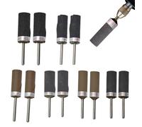 12 Pcs Sanding Drums Sleeves, Sanding Drums for Dremel Rotary Tool, 400-2000 Grit Sander Bits Kit with Mandrels Supplies Accessories for Wood Metal Stone Polishing Grinding