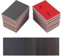 12 PCS Sanding Sponges, Assorted 180-3000 Grit Sanding Pads, Soft Foam Sand Blocks for Wet and Dry Use, Ideal for Polishing Models, Drywall, Metal, Wood, and Furniture.