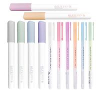 12 pcs Scrapbook Glue Pen Set, CNYMANY Quick Dry Crafting Fabric Liquid Glue Pen for Scrapbooking Card Making DIY Drawing Papercrafts