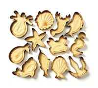 12 Pcs Sea Animals Cookie Cutters Stainless Steel Biscuit Cutters Set | Pastry Cutters for Dishwasher Safe Sea Animals Shapes for Baking Cookie Dough Sandwiches and Family Treats