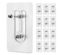 12 Pcs self adhesive Adjustable Double Nut Picture Hook, self adhesive Double Pegs Wall Picture Hook, Adhesive Wall Screws, Suitable for hanging photos, pictures, wall paintings, clocks, etc(6mm+10mm)