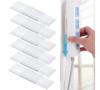 12 Pcs Self Adhesive Extension Lead Holder Kit, Cable Organizer Desktop Mounted Fixator, Easy to Install Power Strip Mount, Extra Strong Bond, Sliding Bracket Design for Wall, Desk