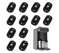 12 Pcs Self Adhesive Small Appliance Rollers,Small Caster Wheels 360°Rotation Universal Appliance Wheels for Kitchen Appliances on The Counter,Storage Box,Small Furniture(Black)