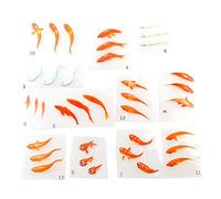 12 Pcs/Set 3D Small Sticker Three-Dimensional Fish Epoxy Resin Filling Material for Jewelry Making Painting