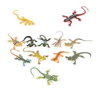 12 Pcs/Set Colorful Lizard Pattern Toys Simulated Children Animal Toys Early Teaching Accessories for Children Over 3 Years Old