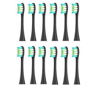 12 pcs/Set Electric Toothbrush Replacement Brush Heads Compatible with Oclean X/X PRO/ Z1/ F1/ One/Air 2/ SE Bristle Nozzles(12pcs Black)