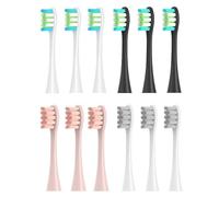 12 pcs/Set Electric Toothbrush Replacement Brush Heads Compatible with Oclean X/X PRO/ Z1/ F1/ One/Air 2/ SE Bristle Nozzles(12pcs Gray)(12pcs 4 Color Type)