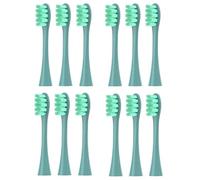 12 pcs/Set Electric Toothbrush Replacement Brush Heads Compatible with Oclean X/X PRO/ Z1/ F1/ One/Air 2/ SE Bristle Nozzles(12pcs Green)