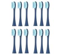 12 pcs/Set Electric Toothbrush Replacement Brush Heads Compatible with Oclean X/X PRO/ Z1/ F1/ One/Air 2/ SE Bristle Nozzles(12pcs Gray)(12pcs Blue)