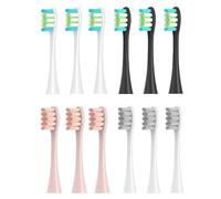 12 pcs/Set Electric Toothbrush Replacement Brush Heads Compatible with Oclean X/X PRO/ Z1/ F1/ One/Air 2/ SE Bristle Nozzles(12pcs 4 Color Type)