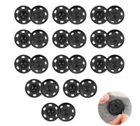 12 Pcs Sew-On Metal Snap Clasps - 21 Mm, Multifunctional Sewing Press Studs, for Clothes, DIY, Handbag(Black)