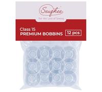 12pcs Bobbins fits Singer Sewing Machine - Class 15 Plastic Bobbins, 81348