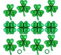 12 PCS Shamrock Balloons for St Patricks Day Decorations - 18 Inch Green Leaf Clover St. Patrick's Day Balloons for Home Birthday Saint Patrick Party Supplies