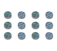 12 PCS Shell Guitar Fretboard Dot Markers for Inlay and Side Marker Compatible with Guitar, Bass, Ukulele, Banjo, Mandolin, Diameter 6MM