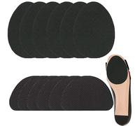 12 Pcs Shoe Grips Anti Slip Protectors Stick on Soles, Durable Rubber Self Adhesive Shoes Pads Sticker Noise Reduction for Men's & Women's Shoes, High Heels, Leather, Sandals, Canvas