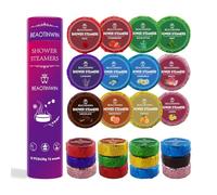 12 pcs Shower Steamers Aromatherapy Shower Tablets，Vegan Organic Shower Bomb Set, Stress Relief and Luxury Self Care,Pampering Birthday Relaxing Presents Hampers for Women Mum