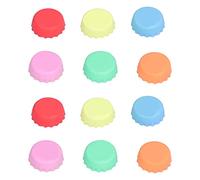 12 PCS Silicone Bottle Caps, Round Glass Bottle Stopper Kitchen Gadgets Reusable Beer Caps for Home Brewing Beer, Soft Drink, Wine Bottle, Beer Bottle, Soda Bottles