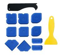 12 Pcs Silicone Caulking Block Spreader Tool Set, Sealant Finishing Smoothing Applicator Mastic Tool Caulk Remover, Reusable Grout Stick Scraper for Kitchen Floor Window & Sink (Blue)