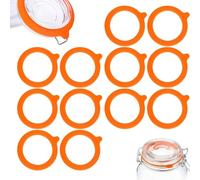 12 Pcs Silicone Jar Gaskets Replacement Seals Outer Diameter 84 mm Inner Diameter 55 mm Thickness 2.75 mm - Standard Rubber Airtight Seal Rings for Mason Storage Jars Glass Containers