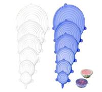 12 Pcs Silicone Lids Food Covers Set, Silicone Stretch Lids Food Covers, Can Lid for Tins to Fit Various Shape of Containers Can Be Refrigerated Microwave Bowl Cover Dishes Cover