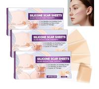 12 PCS Silicone Scar Sheets,Scar Tape,Silicone Tape,Silicone Tape Scars,4 x 7.5 cm,Reusable,Effective for Treating Keloids,Surgical Scars,Caesarean Sections and Burns