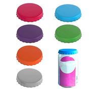 12 PCS Silicone Soda Can Lid Reusable Silicone Can Covers Soda Juice Beverage Beer No Spill Silicone Saver Can Lid Fits Standard Soda Cans Protector