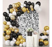 12 Pcs Silver Shimmer Wall Backdrop Panels for Party, MSDADA 3 FT x 4 FT Silver Sequin Backdrop for Birthday Graduation Home Party Decorations Anniversary Decor