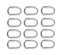 12 PCS Small Carabiner, Small Carabiner Clips, Spring Clip Rings, Metal Carabiners for Outdoor, Camping, Hiking, Fishing, Dog Leash (Silver)
