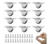 12 Pcs Small Castor Wheel,Wheels for Furniture,Fixed Heavy Castors wheels | Trolley wheels suitable for small appliances, suitcases, drawers, and trolleys
