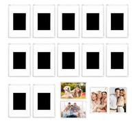 12 Pcs Small Magnetic Photo Frames, Mini Photo Frames for Personalised Fridge Magnets, Mini Picture Frames, Photo Magnets for Fridge, Blank Acrylic Photo Frame for Refrigerator and Family Gifts