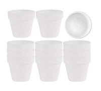 12 PCS Small Mini White Clay Pots with Drainage Holes, 2.5inch Terra Cotta Pot Clay Ceramic Pottery Planter,Succulent Nursery Pot/Cactus Plant Pot,for Indoor/Outdoor Plants,Crafts,Wedding Favor