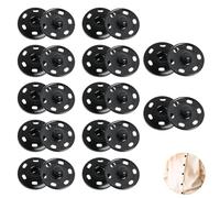 12 PCS Snap Fasteners, Press Studs Snap Fasteners, Press Studs for Clothing, Large Press Studs for Clothing, for Purse, Handbag, Clothes, Shoes and Hats Sewing Repair (Black)