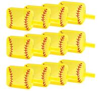 12 PCS Softball Cosmetic Bags Softball Gift Accessories Bags Goodie Snack Makeup Pouch Bag Waterproof Clear PVC Travel Bag with Zipper for Girls Valentine Team Gifts Player Sport Party Favors
