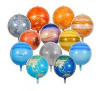 12 Pcs Solar System Balloon 22 Inch Large Inflatable Planet Balloons Outerspace 4D Galaxy Planet Theme Balloons Outer Space Party Decorations for Earth Day Theme Party Decoration