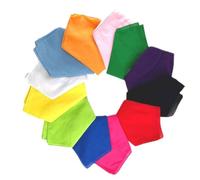 12 Pcs Solid Color Cotton Bandanas Multifunctional Scarf for Women Men Random, Pack 12 x Plain Mix, One Size