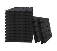 12 Pcs Sound-Absorbing Foam Board,Studio Wedge-Shaped Brick, Sound Insulation Board Wedge-Shaped Board, 25 Square Design