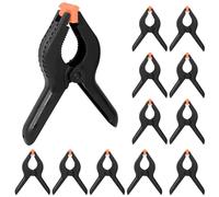 12 Pcs Spring Clamps Heavy Duty ClampsQuick Grip, 6 Inch Plastic ClampsPool CoverClamps Nylon A Spring Clamp for Market Stall, Photo Studio, Woodwork, Photo Background, DIY Artwork Projects