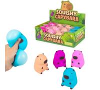 12 PCS Squishy Fidget Toys Fidgets Squishy Capybara Gifts Toys For Calming Anxiety And Improving Focus for Classrooms , Stocking Fillers for Boys And Girls Party, Birthday Gift 4 Colours Included