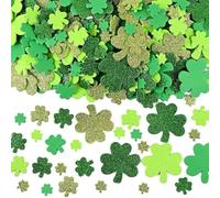 12 Pcs St Patricks Day Foam Stickers, St Patricks Day Decorations, Scrapbooking Accessories for Adults, Foam Glitter Shamrock Decorations Self-Adhesive Party Supplie