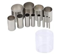 12 Pcs Stainless Steel Circular Cutter Set, Round Hole Punches for Polymer Clay, Pottery, Ceramics, and Handmade Crafts