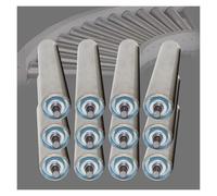 12 Pcs Stainless Steel Conveyor Rollers, 1" Diameter, 4"-40" Long, Ideal for Industrial Use, Woodworking & Lawn Mowers - Heavy-Duty Replacement Rollers Set