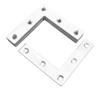 12 PCS Stainless Steel Furniture Connection Plates,Flat Metal Repair Mending Fixing Plate Brackets Support (L-Shaped)