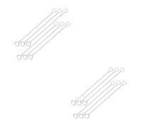 12 Pcs Stainless Steel Poster Hanger Chain with Dual End Hooks | Silver Finish, Snap Clips and Ring Hooks, Smooth Burr-free Surface for Signs, Aisle Markers