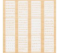 12 PCS Stencils Letters, 4 X 7 Inch Alphabet Stencils, Small Letter Stencil for Painting, Letter and NumberStencils for Painting, Plastic Alphabet Stencil for Journal Notebook DIY Craft Projects